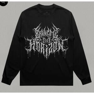 Bring Me The Horizon Hexagram On Back Long Sleeve Tee Black Sz Large NWOT